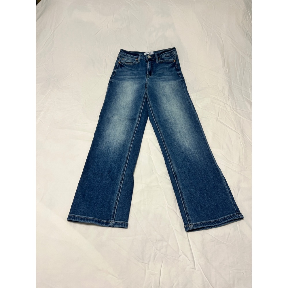 YMI Jeans USA Womens Size 3/26 Medium Wash High Rise Wide Leg Denim P027160